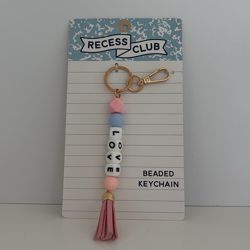 Colorful Beaded Keychain with Tassel